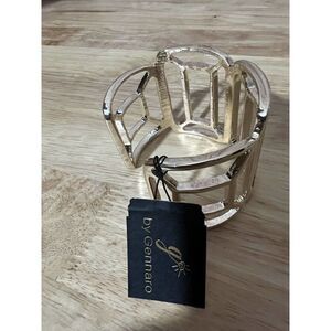 NWT Gennaro Thick Cuff Bracelet Womens￼ Gold Color